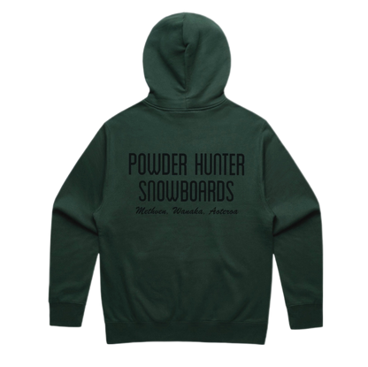 NZ + Snowboard = Powder Hunter Hoodie